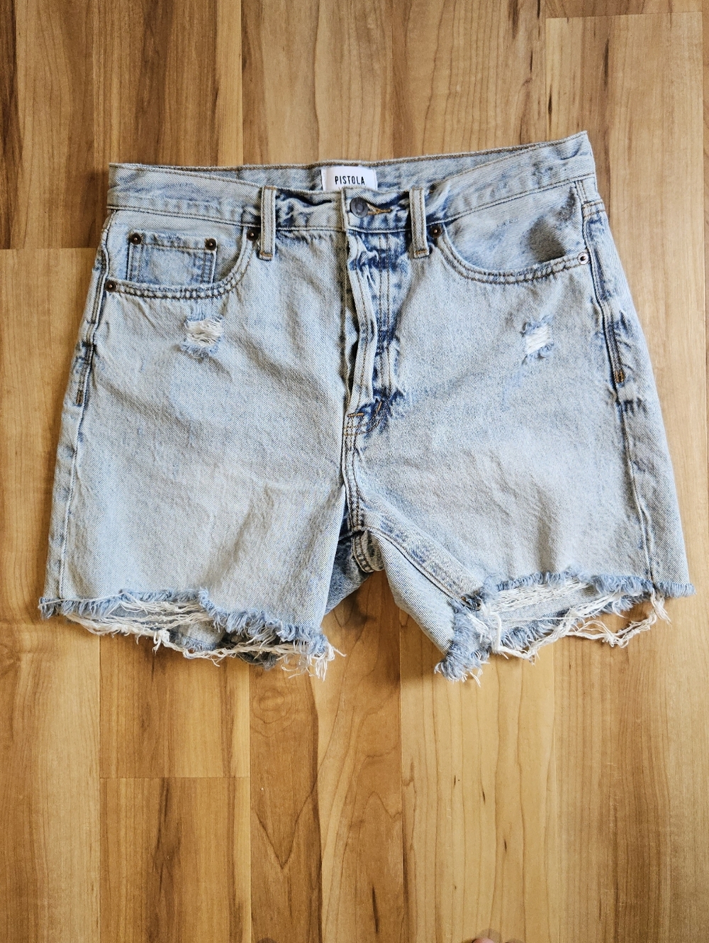 Pistola Light Wash Denim Shorts